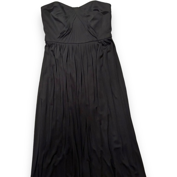 David’s Bridal Elegant Black Strapless Formal Empire Waist Maxi Dress - Picture 9 of 15